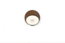 Koncept Inc GRW-S-MBK-OWT-PI - Gravy Wall Sconce - Metallic Black body, Oiled Walnut plates - Plug-in